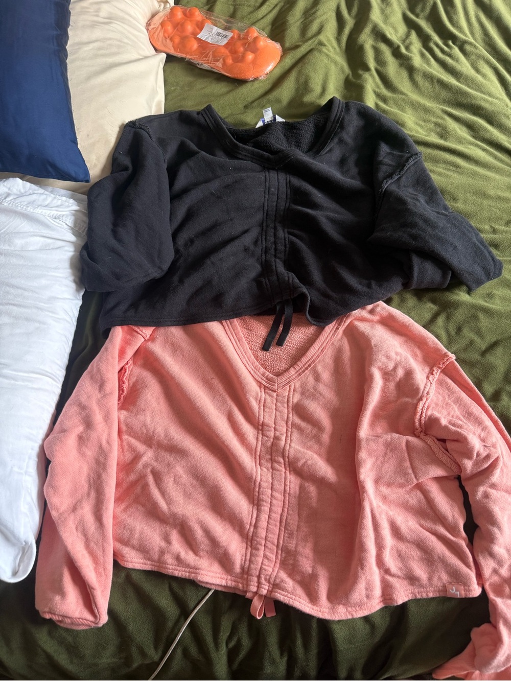 Set of 2 Womens V-Neck Long Sleeve Top
